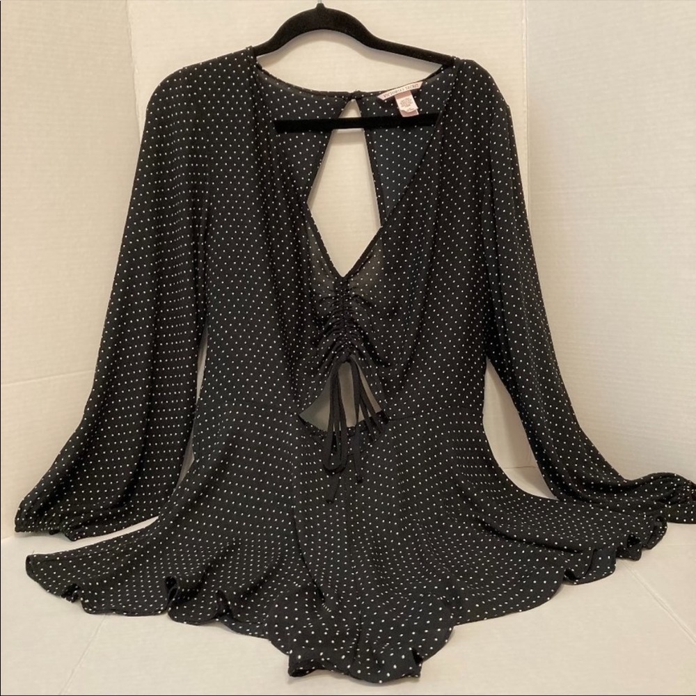 Victoria’s Secret Black and white polka dot romper